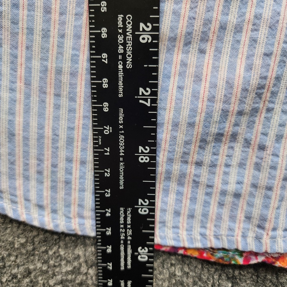 Westbound Women's Patchwork Stripe Paisley Cotton Rayon Button Up Shirt XL - Picture 3 of 8